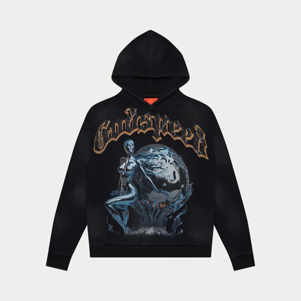 GODSPEED Chrome Seduction Embroidered Hoodie Black