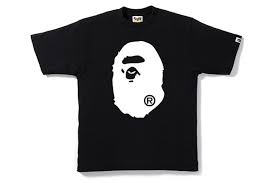 BAPE Bicolor Big Ape Head Tee Black/White