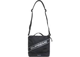 Supreme Logo Shoulder Bag Black