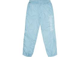 Supreme LACOSTE Reflective Grid Nylon Track Pant Blue (WornOnce)