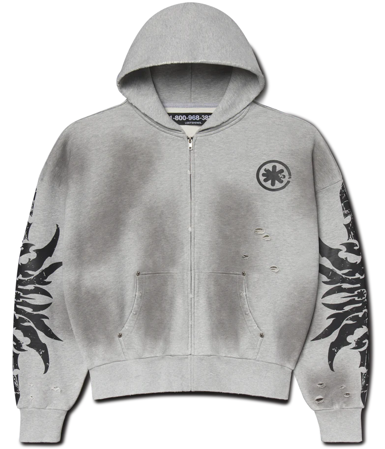 LOSTSHDWS Dirty Hoodie (GREY)