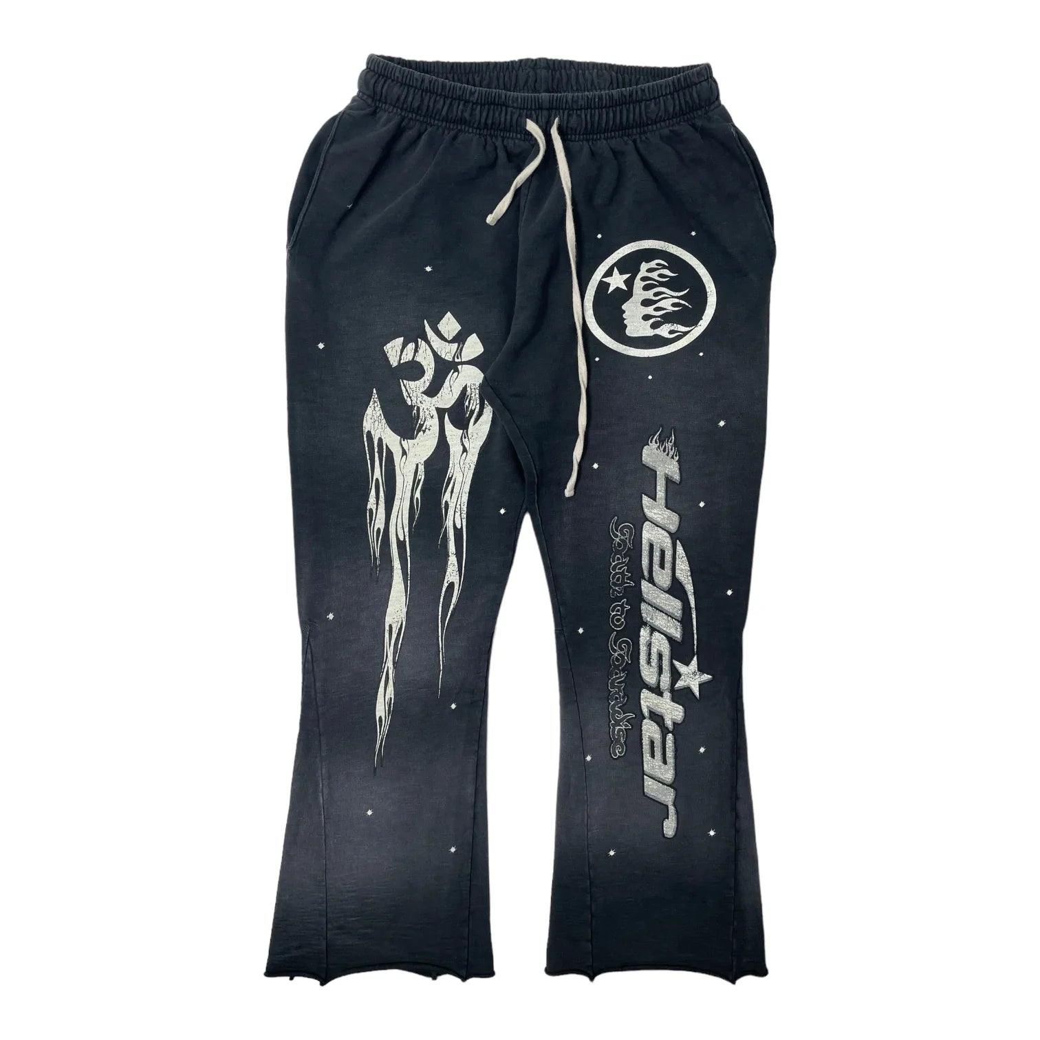 Hellstar Studios Racer Flare Sweatpants Black