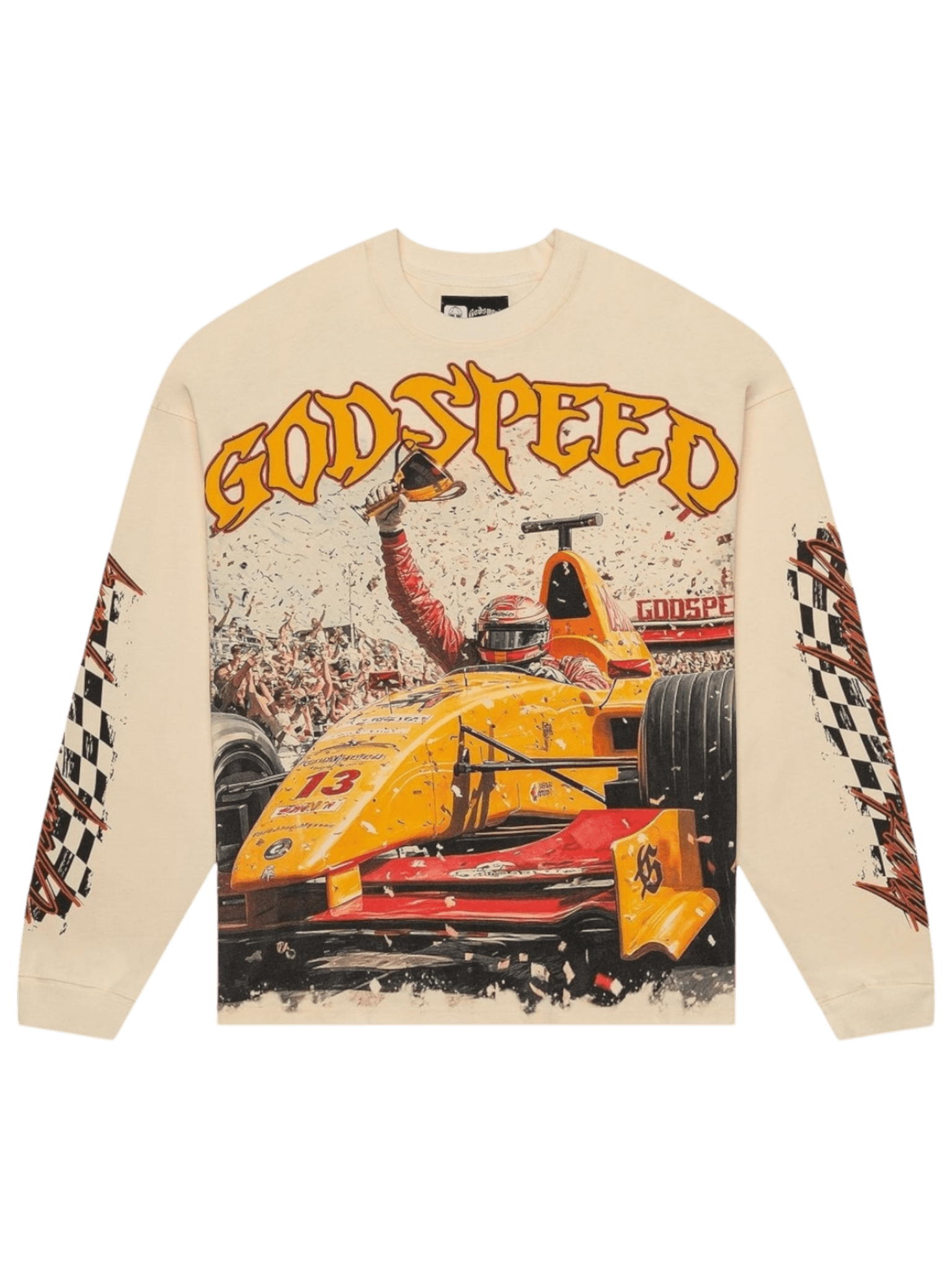 GODSPEED F1 Finishline LS T-Shirt Bone