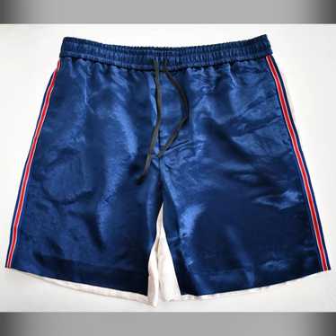 Gucci Velvet Shorts Blue/ White