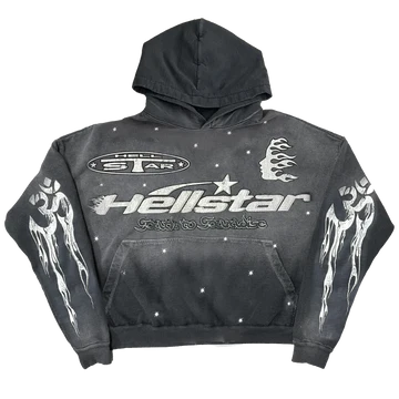 Hellstar Racer Hoodie Vintage Black