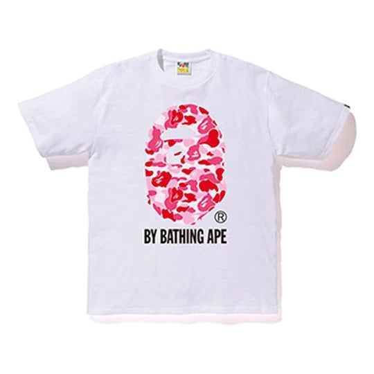 BAPE ABC By Bathing Tee White Pink