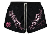 Hellstar Waxed Nylon Athletic Shorts 'Black'