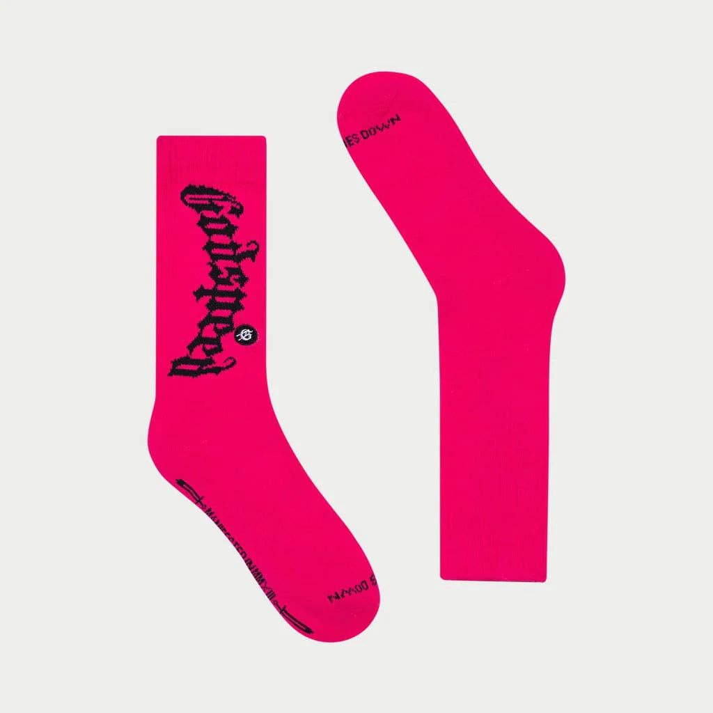 GODSPEED OG Logo Sock Neon Pink