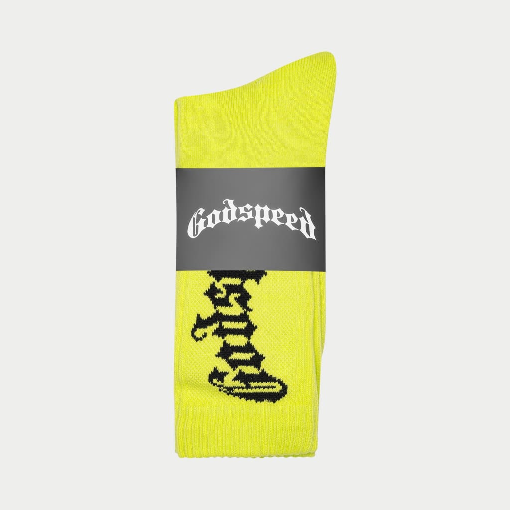 GODSPEED OG Logo Sock Neon Yellow