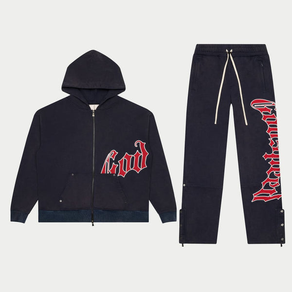 GODSPEED OG Logo Sweatsuit V2 Navy/Red