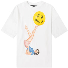 Palm Angels Pin Up Graphic Cotton T-shirt 'White'