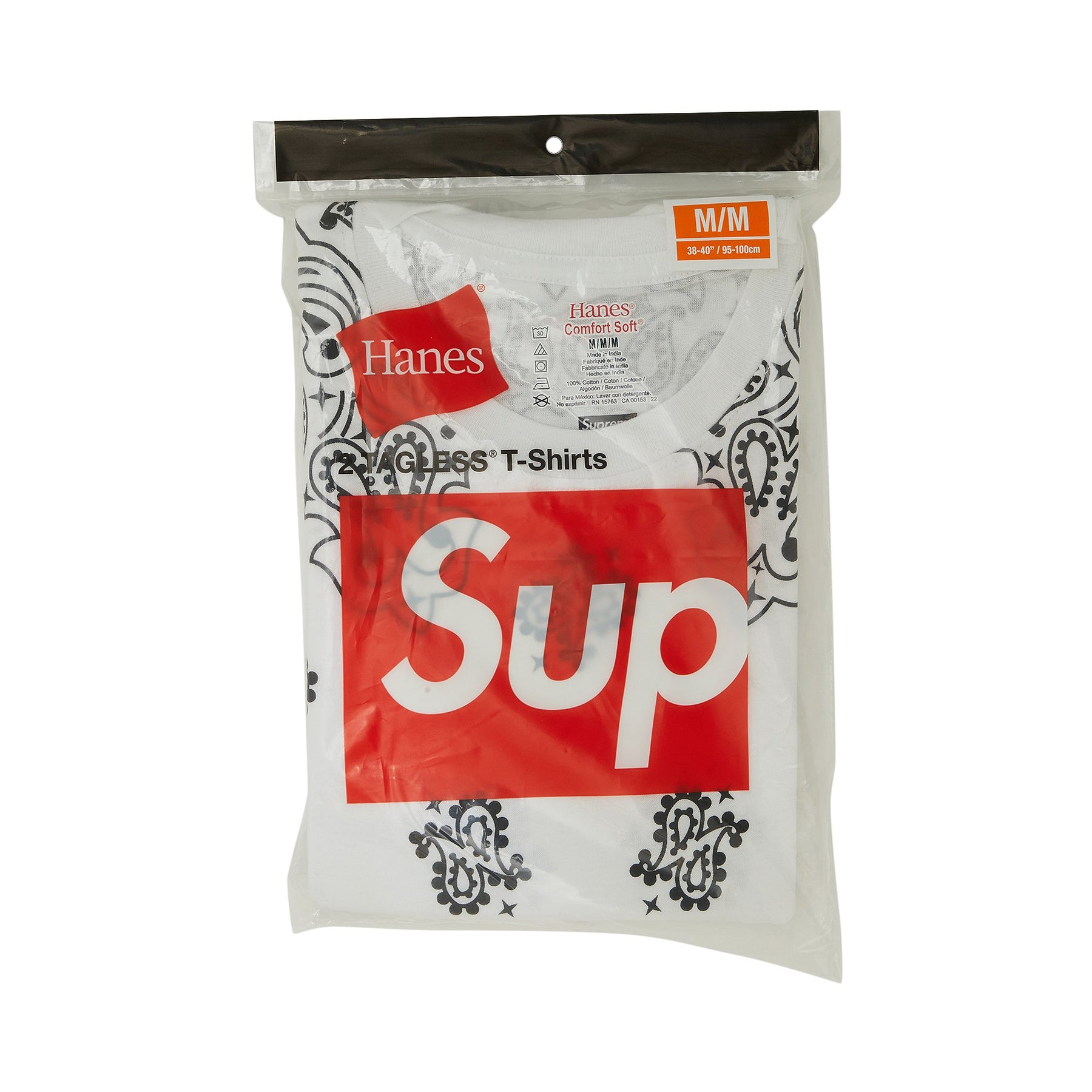 Supreme Hanes Bandana Tagless Tees 2pack-