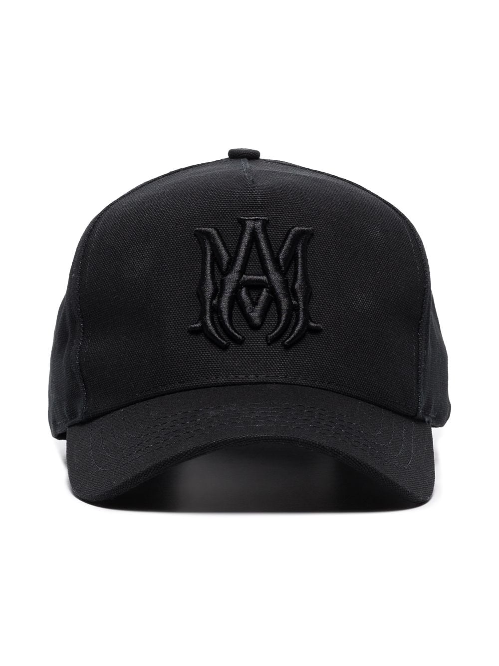 AMIRI EMBROIDERED MA LOGO BASEBALL CAP BLACK