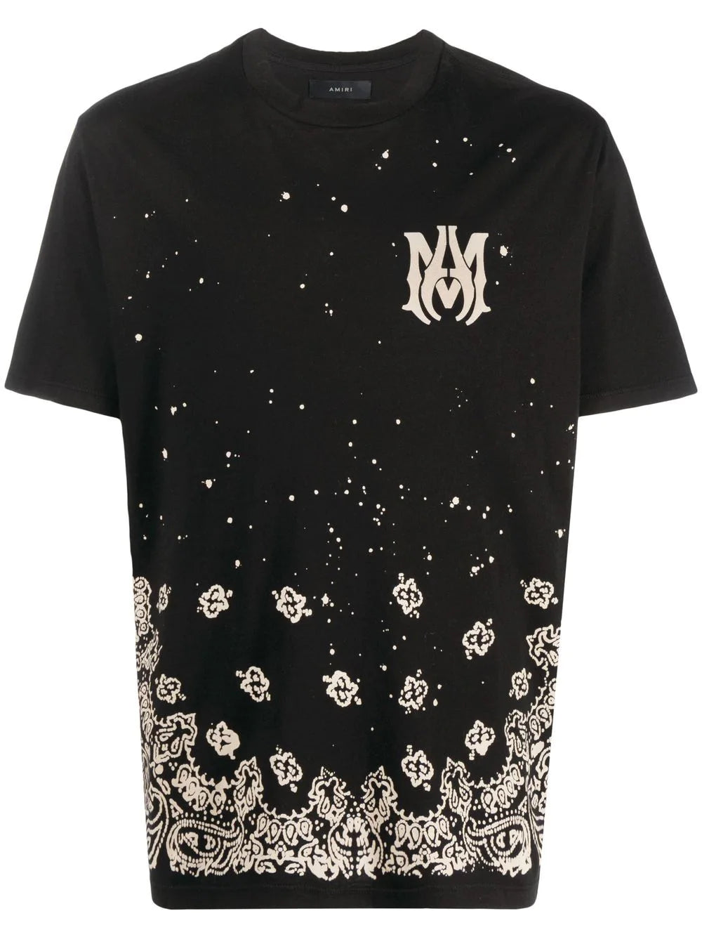 AMIRI BANDANA BLEACH PAINT SPLATTER-PRINT TEE (PREOWNED)