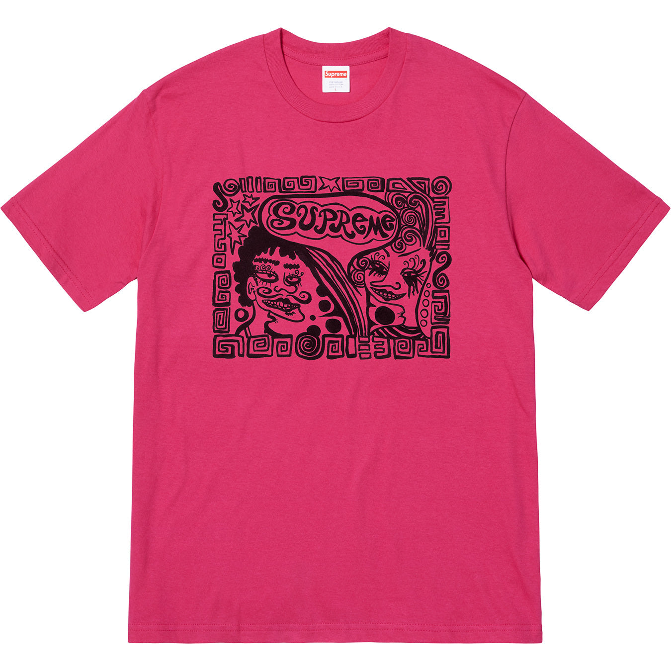 Supreme Faces Tee Dark Pink