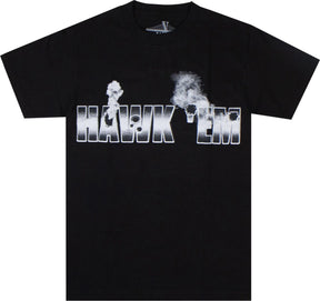 Vlone x Pop Smoke 'Hawk Em' Tee Black