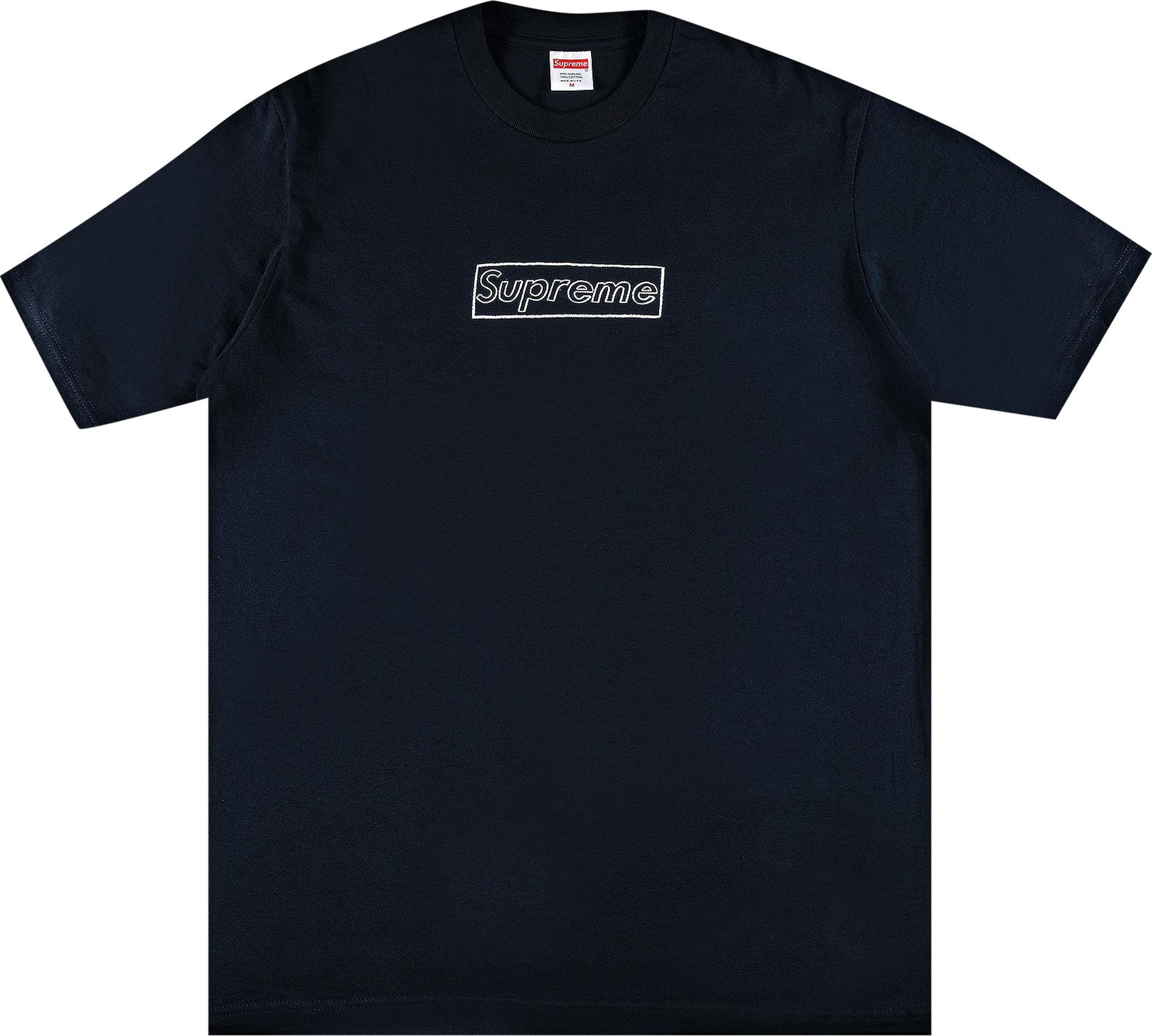 Supreme KAWS Chalk Logo Tee Navy