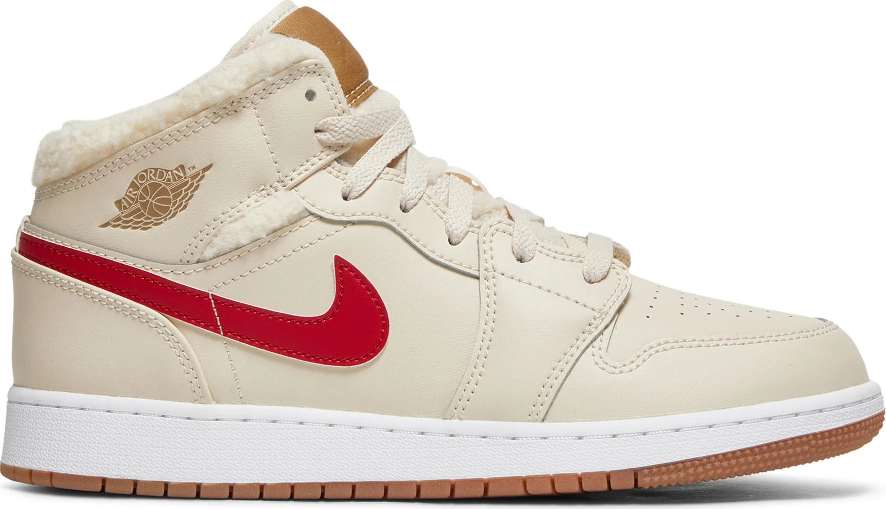 Air Jordan 1 Mid 'Fleece Pearl White' (GS)