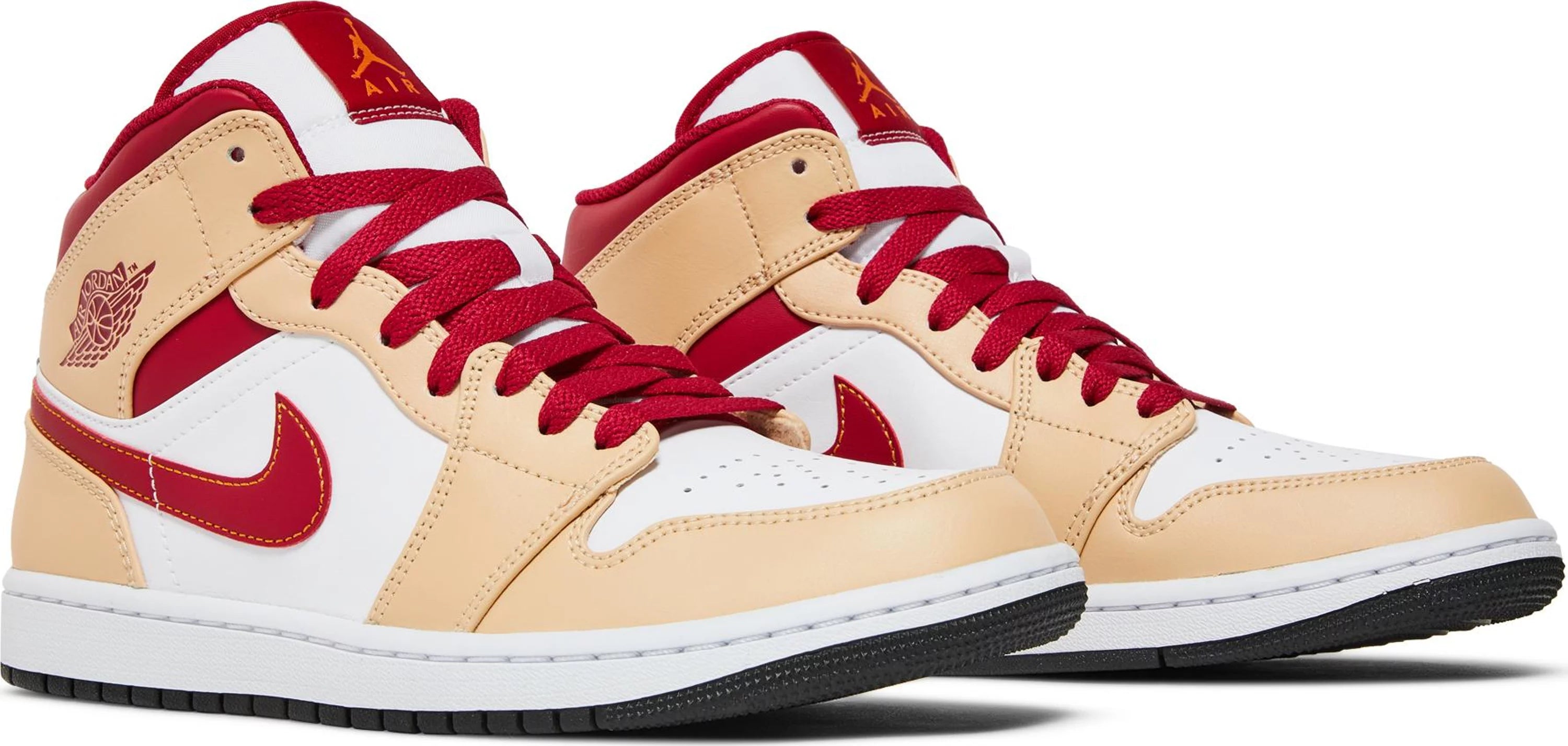 Air Jordan 1 Mid Light Curry Cardinal