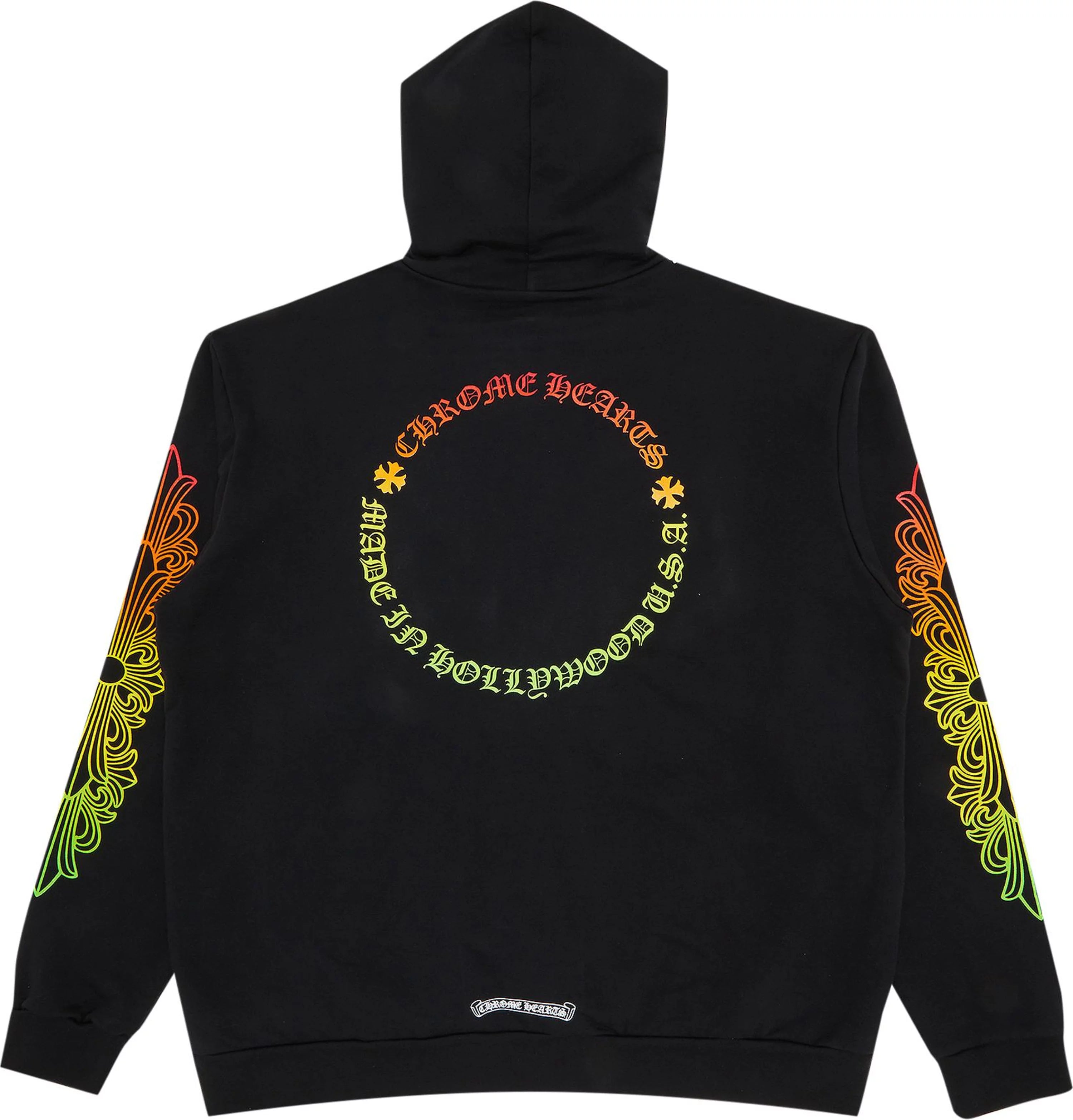 Chrome Hearts Gradient Floral Hoodie 'Black/Multicolor'