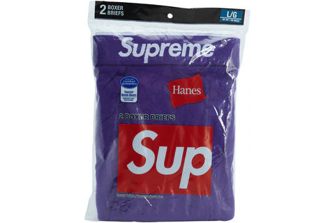 Supreme Hanes Boxer Briefs (2 Pack) Purple