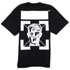 OFF-WHITE MASKED FACE DOUBLE SLEEVE TEE Black