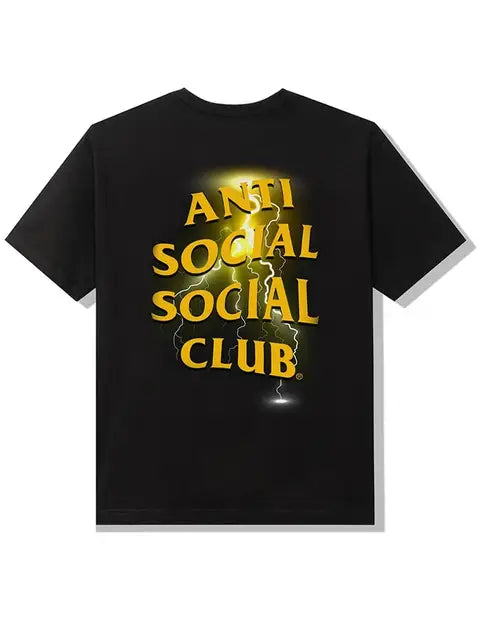 Anti Social Social Club 'Yellow Lightning Twista' Tee 'Black'