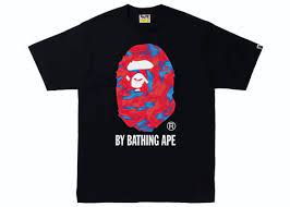BAPE Stroke Camo by Bathing Ape Tee Black/Red