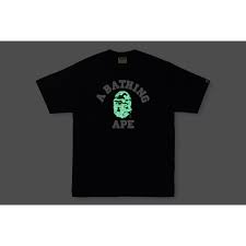 BAPE Text Code Camo College Tee Black