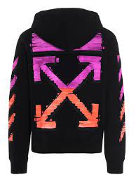 Off-White Marker Hoodie Black/Fuchsia