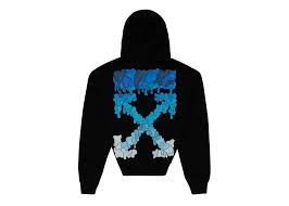 Off-White Marker Hoodie Black/Blue