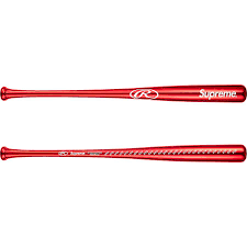 Supreme Rawlings Chrome Maple Wood Baseball Bat 'Red'