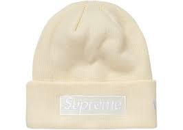 Supreme New Era Box Logo Beanie (FW18) Natural