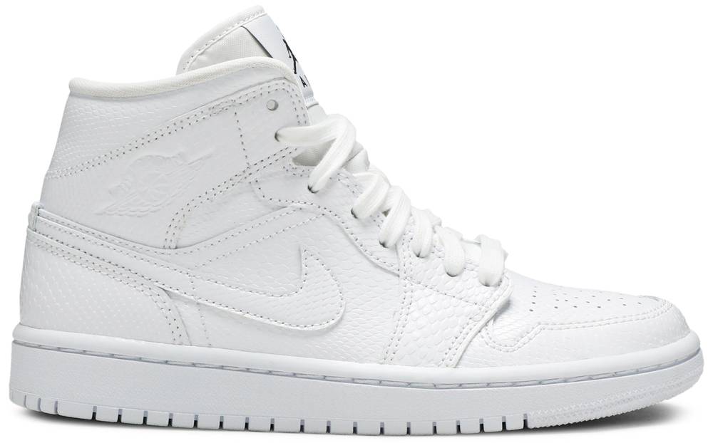 Air Jordan 1 Mid White Snakeskin (W)