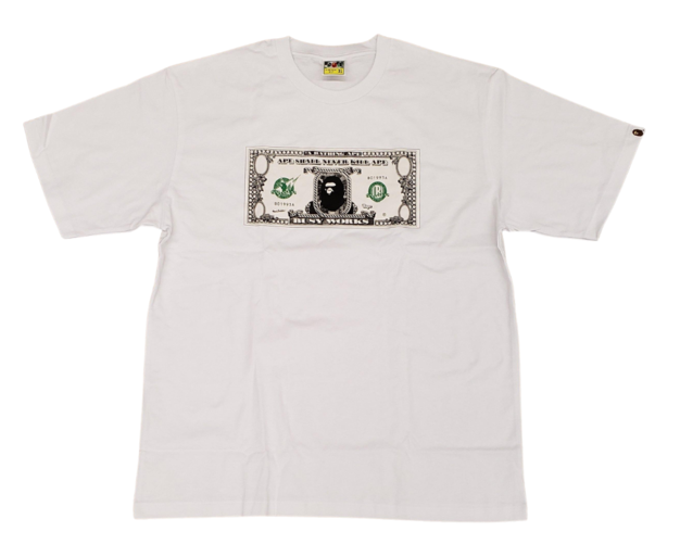 BATHING APE Women's T-Shirt Dollar Bill