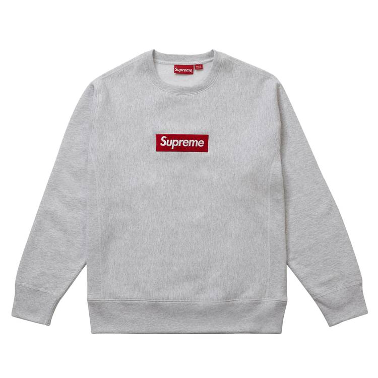 Supreme Box Logo Crewneck (FW15) Heather Grey