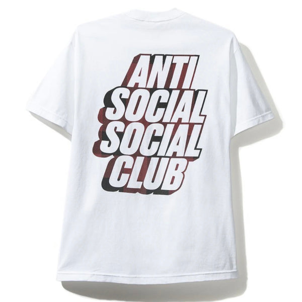 Anti Social Social Club Blocked Plaid Tee Red White