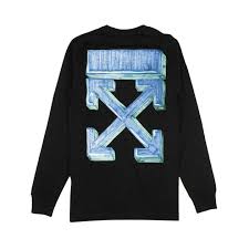 OFF-WHITE BLUE MARKER L/S TEE Black