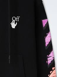 Off-White Marker Hoodie Black/Fuchsia