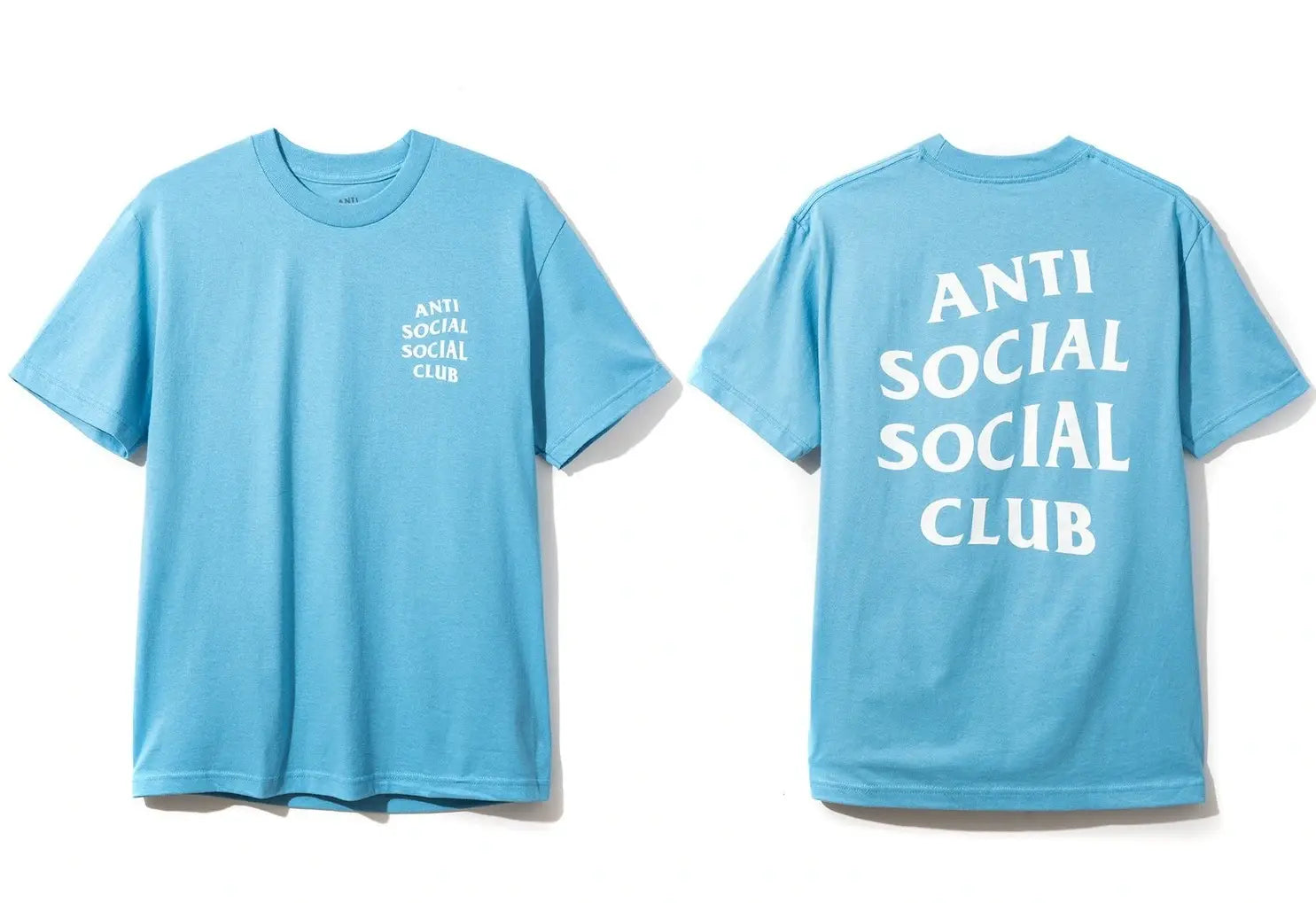 Baby Blue White Anti-Social Social Club Tee