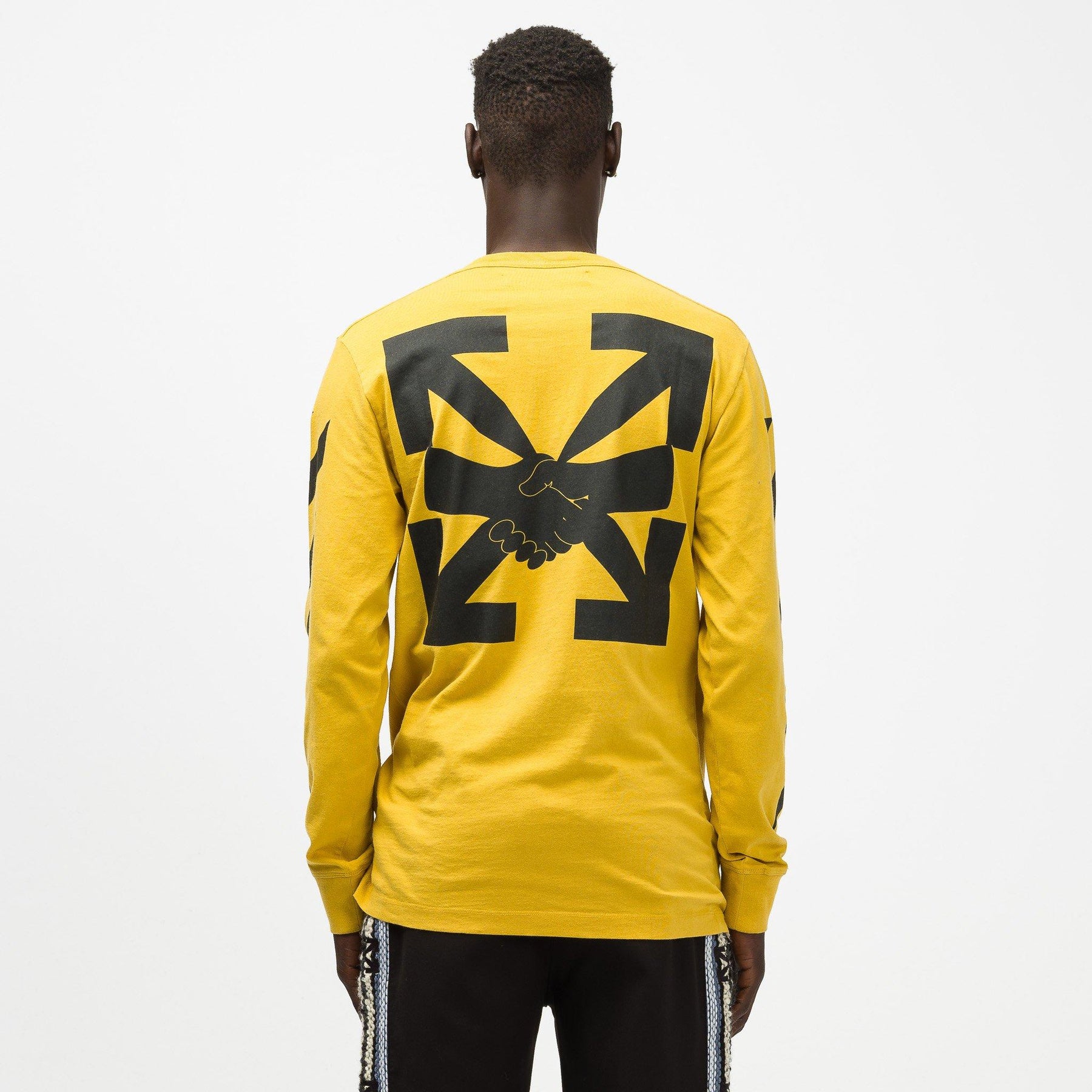 OFF-WHITE c/o VIRGIL ABLOH DIAG 1 AGREEMENT L/S TEE Yellow