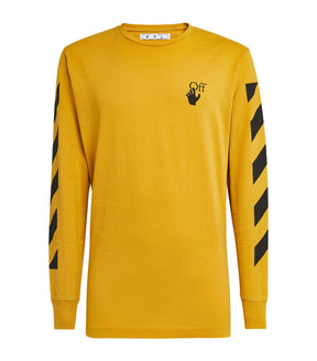 OFF-WHITE c/o VIRGIL ABLOH DIAG 1 AGREEMENT L/S TEE Yellow